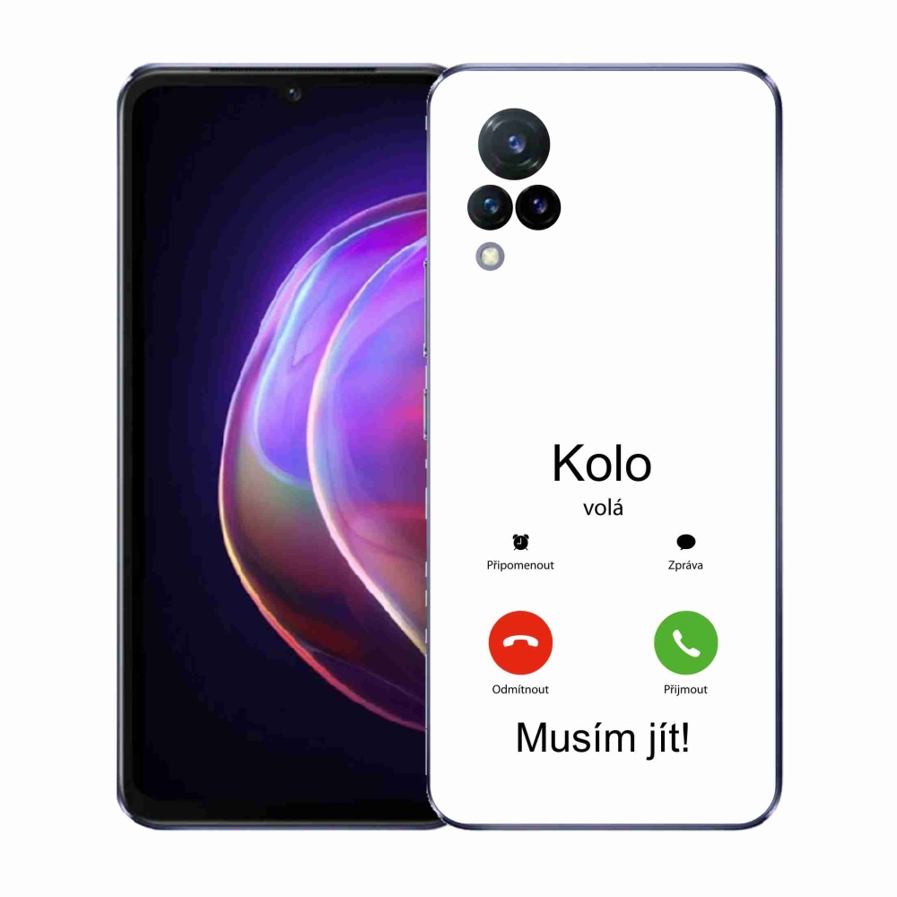 Gélový kryt mmCase na Vivo V21 4G/5G - kolo volá biele pozadie