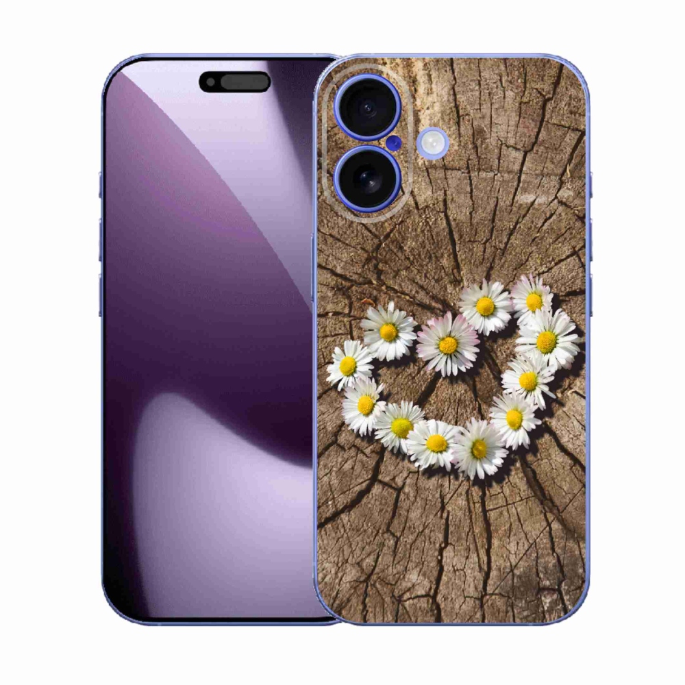 Gélový kryt mmCase na iPhone 17 - srdce z margaréty
