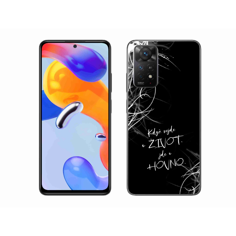 Gélový kryt mmCase na Xiaomi Redmi Note 11 Pro 4G/5G - vtipný text 16 čierne pozadie