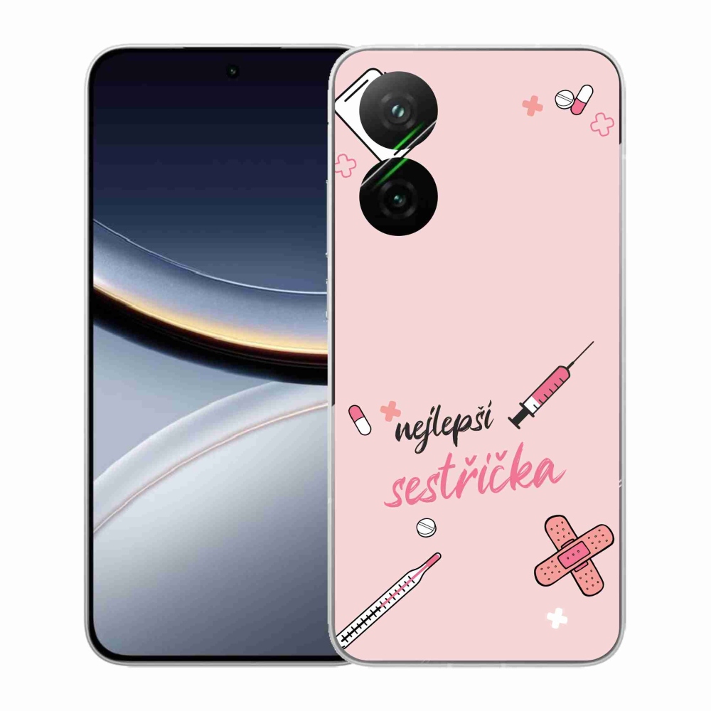 Gélový kryt mmCase na Xiaomi Poco F7 5G - najlepšia sestrička ružové pozadie