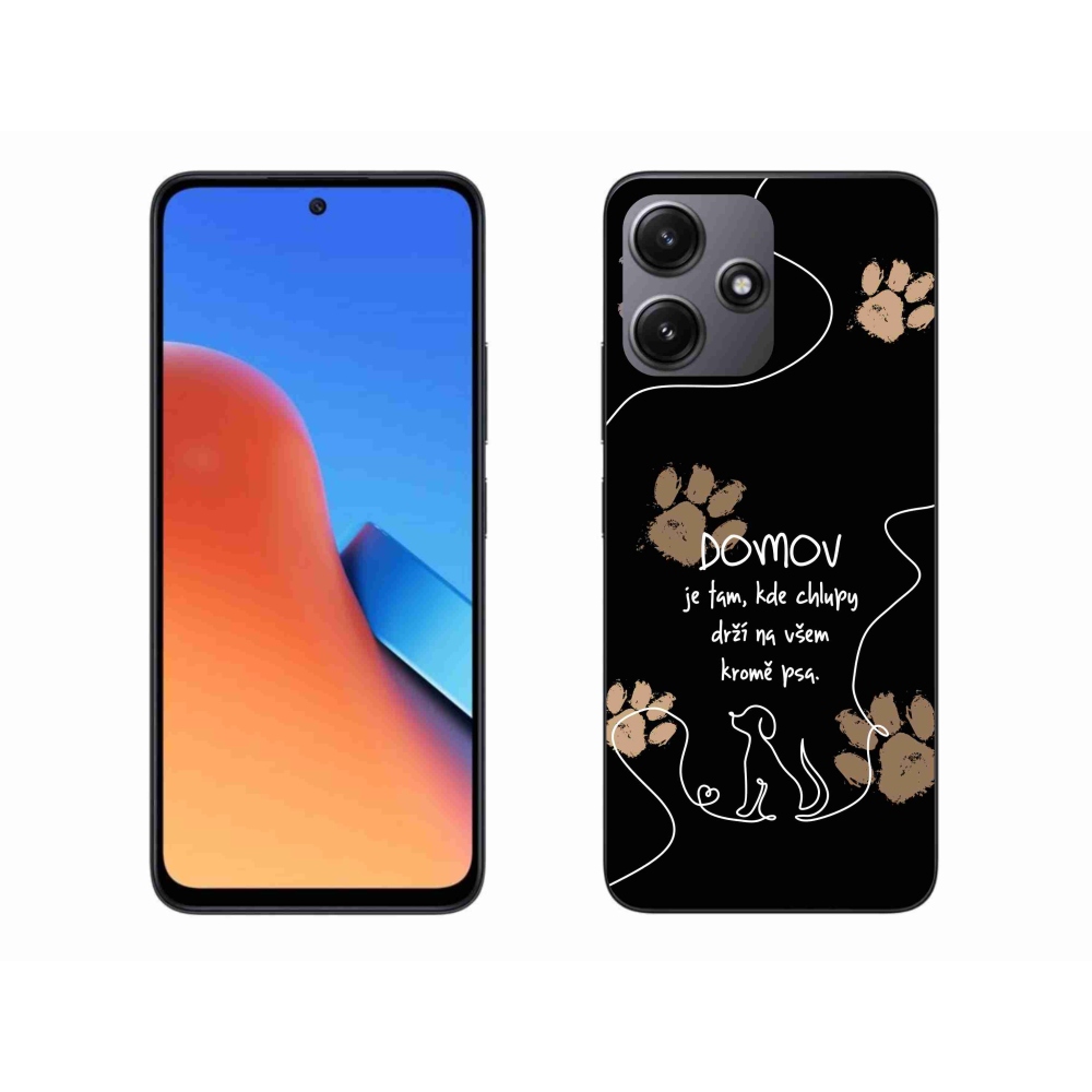 Gélový kryt mmCase na Xiaomi Redmi 12 5G - psí motív čierne pozadie