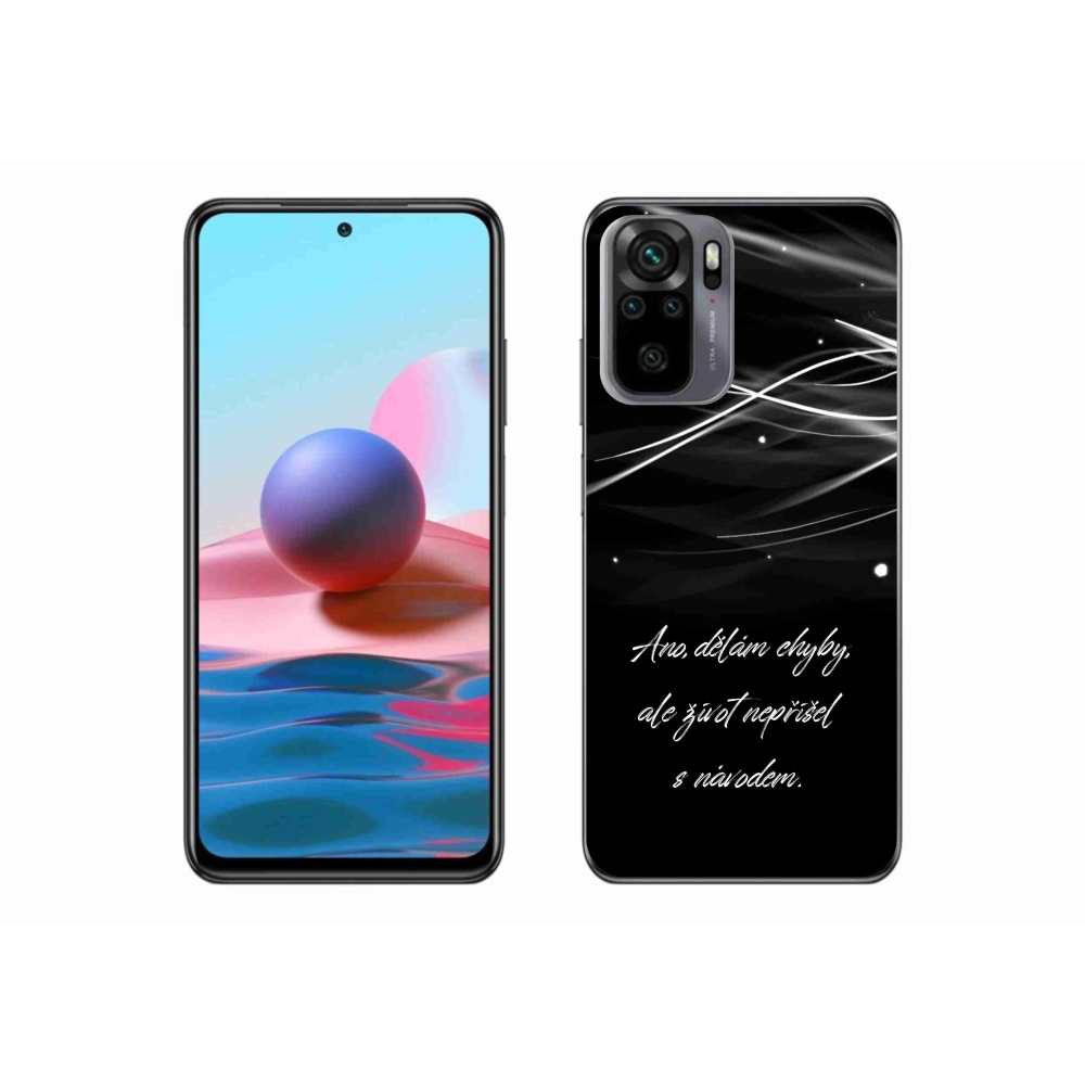 Gélový kryt mmCase na Xiaomi Redmi Note 10S - citát čierne pozadie