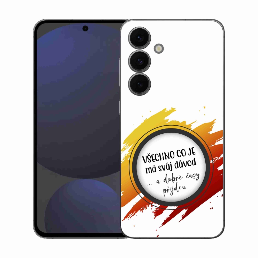 Gélový kryt mmCase na Samsung Galaxy S25 FE - citát 3 biele pozadie