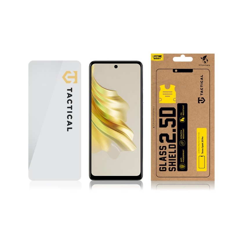 Tactical Glass Shield 2.5D sklo pre Tecno Spark 20 Pro Clear