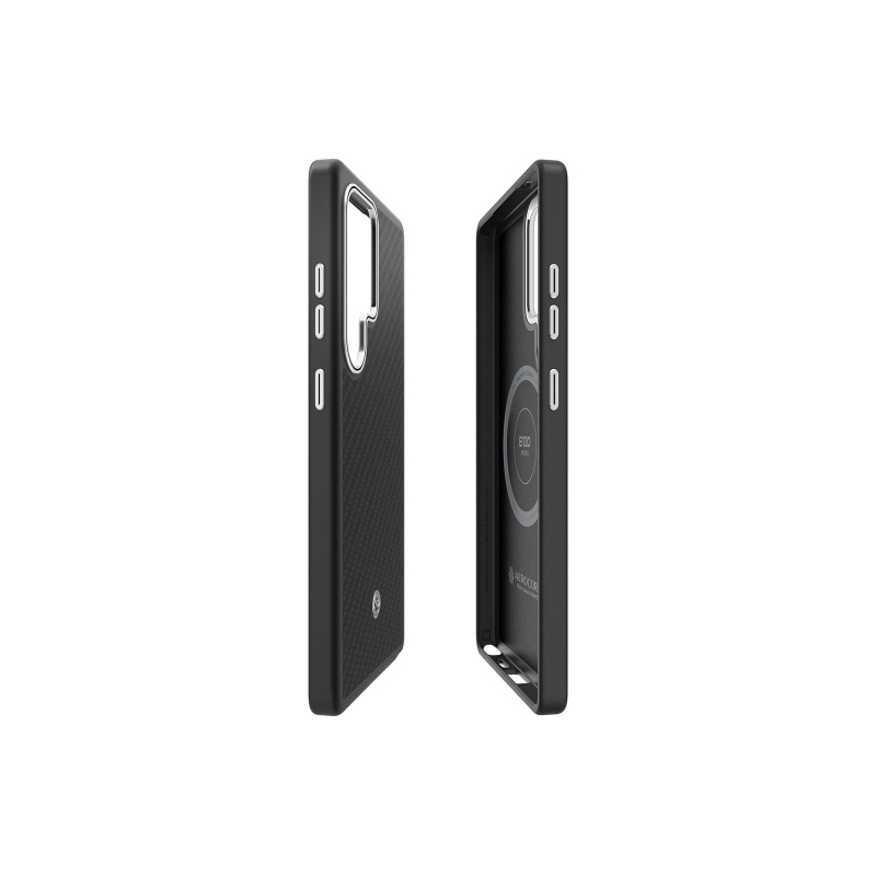GP-FPS938PGA Samsung by Spigen Enzo Aramid Magnetický Kryt pre Galaxy S25 Ultra Black Silver
