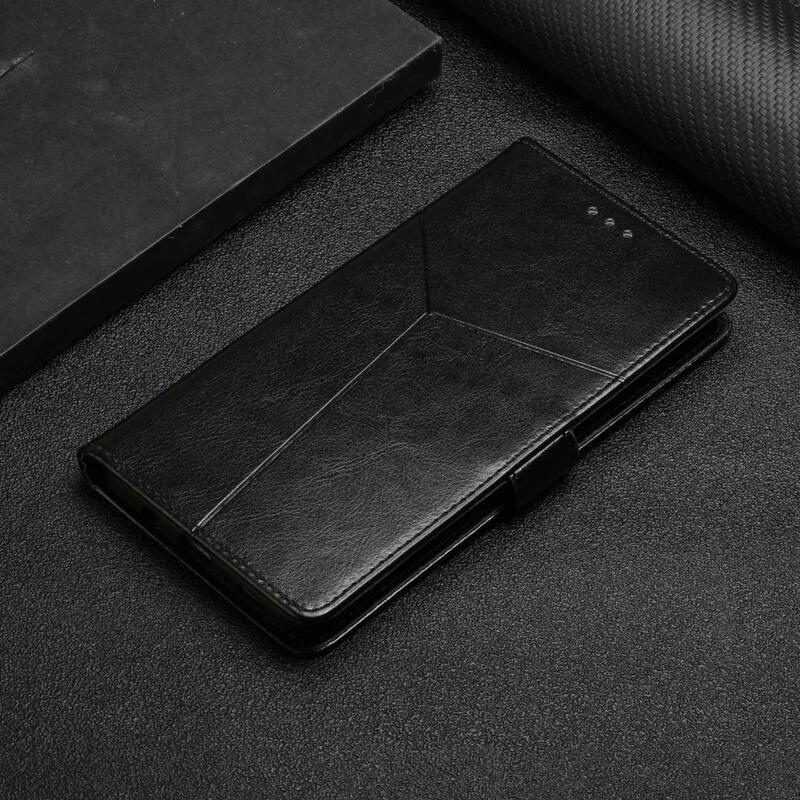 Y-Line PU kožené peňaženkové puzdro na mobil Xiaomi Poco C40 - čierne