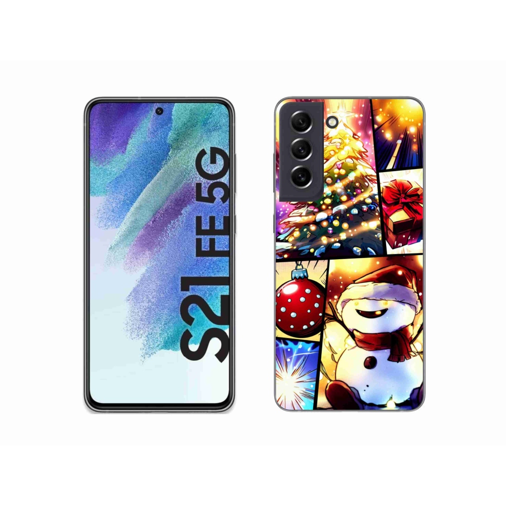Gélový kryt mmCase na Samsung Galaxy S21 FE 5G - vianočné motívy 1