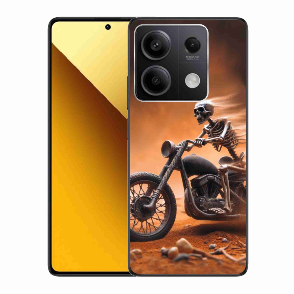 Gélový kryt mmCase na Xiaomi Redmi Note 13 5G - kostra na motorke