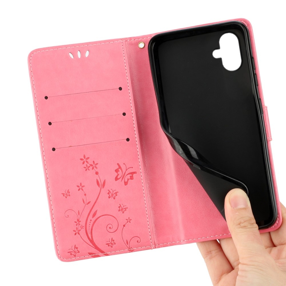 Flowers knižkové púzdro na Samsung Galaxy A06 4G - ružové
