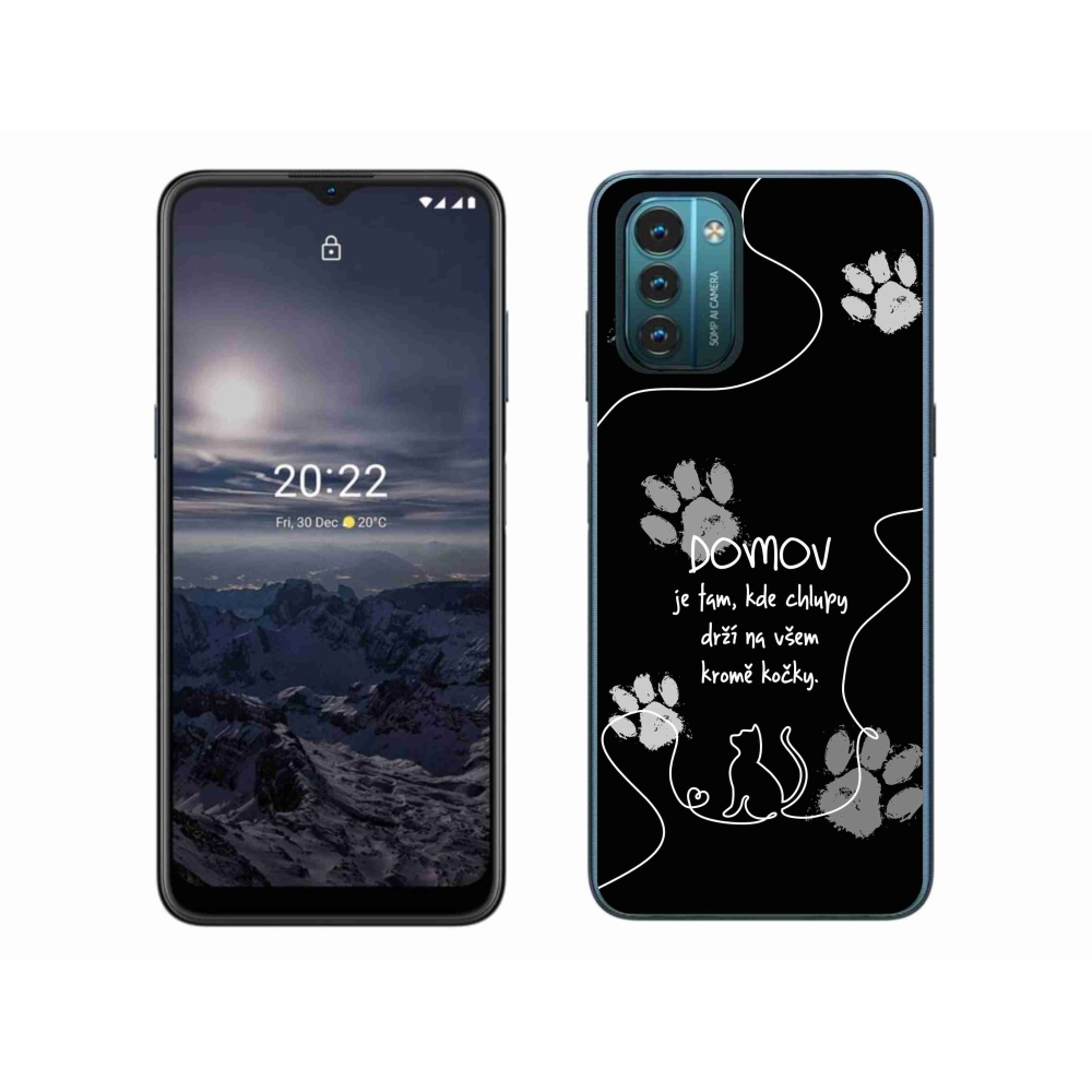 Gélový kryt mmCase na Nokia G11/G21 - mačacie motív čierne pozadie