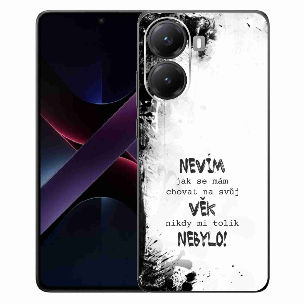 Gélový kryt mmCase na Xiaomi Poco X7 Pro 5G - vtipný text 14 biele pozadie
