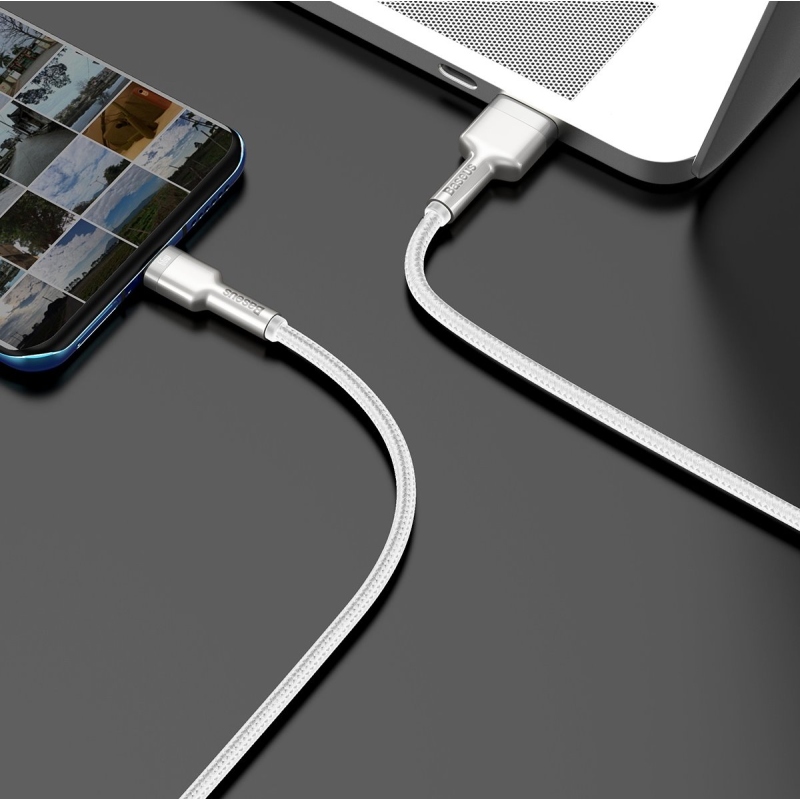 Baseus Cafule Metal Series Dátový Kábel USB-USB-C 66W 2m White
