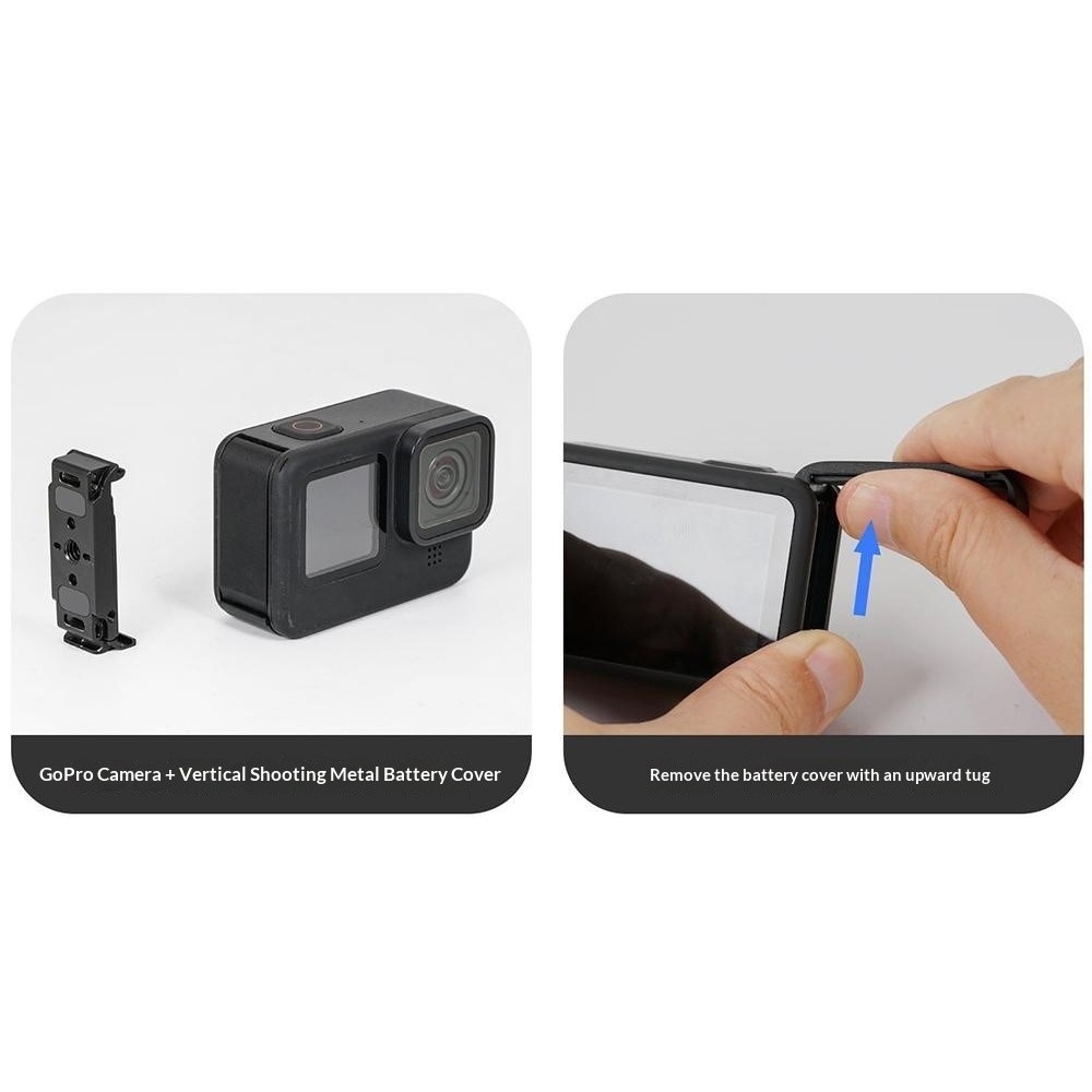 BGNING magnetická krytka batérie pre GoPro HERO13, 12, 11 a 10 pre vertikálne natáčanie
