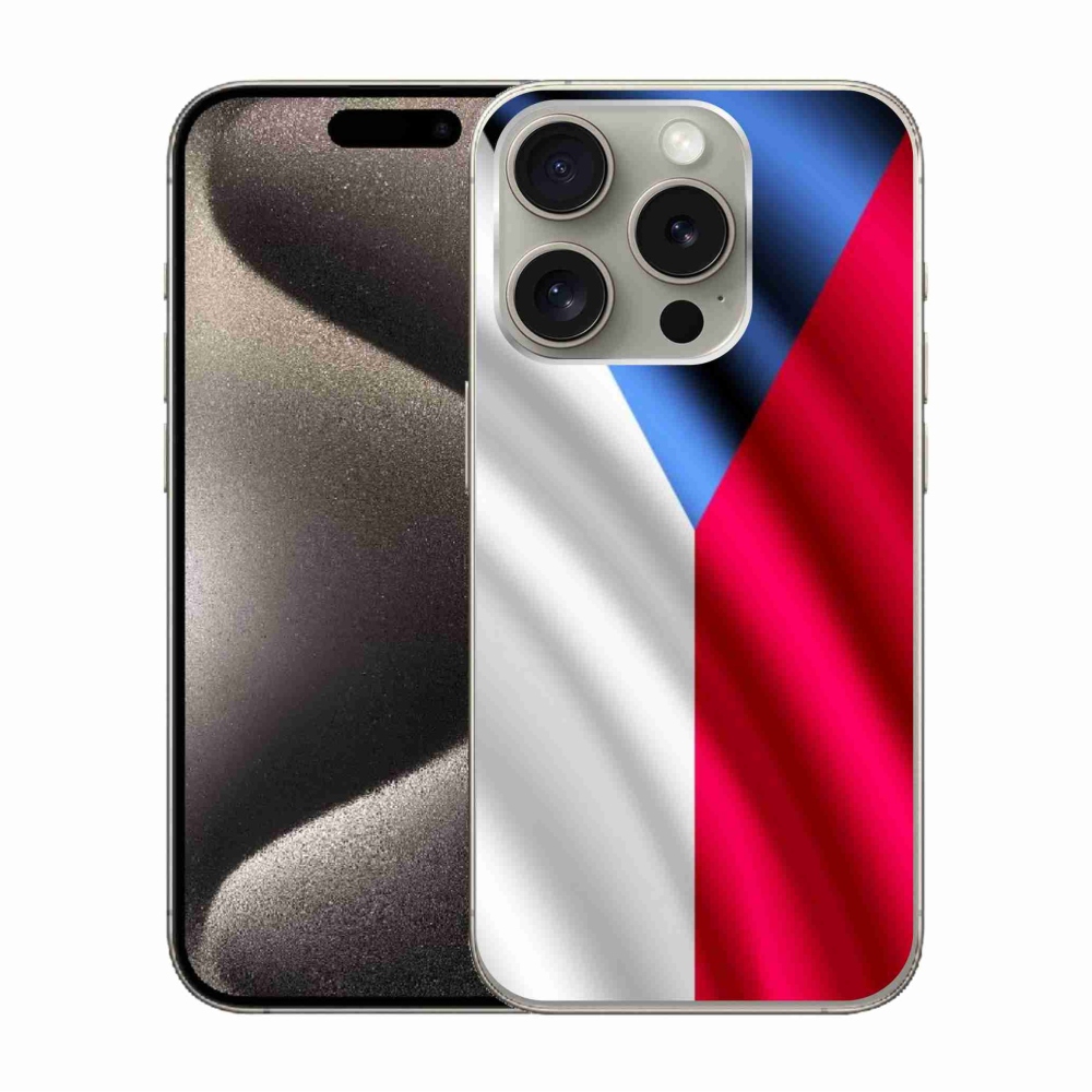 Gélový kryt mmCase na iPhone 15 Pro - česká vlajka