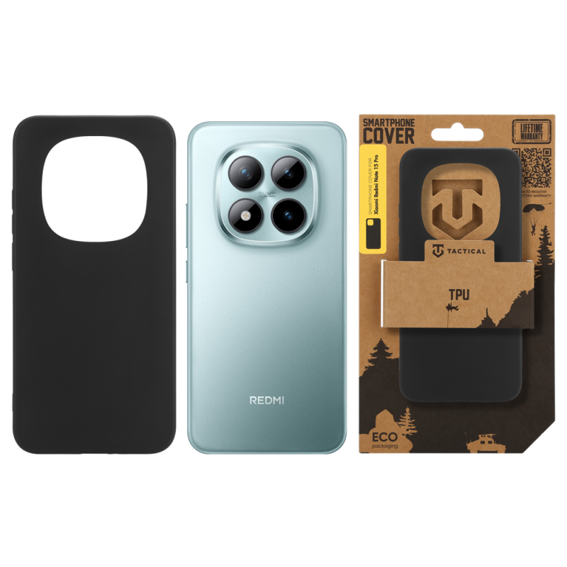 Tactical TPU Kryt pre Xiaomi Redmi Note 15 Pre Black