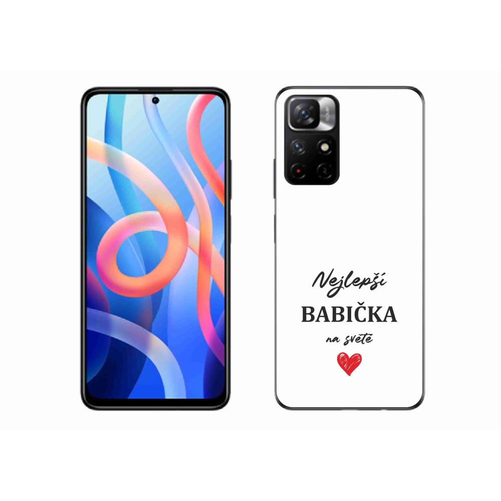 Gélový kryt mmCase na Xiaomi Redmi Note 11S 5G - najlepšia babička 1 biele pozadie