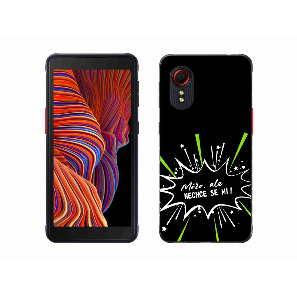 Gélový kryt mmCase na Samsung Galaxy Xcover 5 - vtipný text 11 čierne pozadie