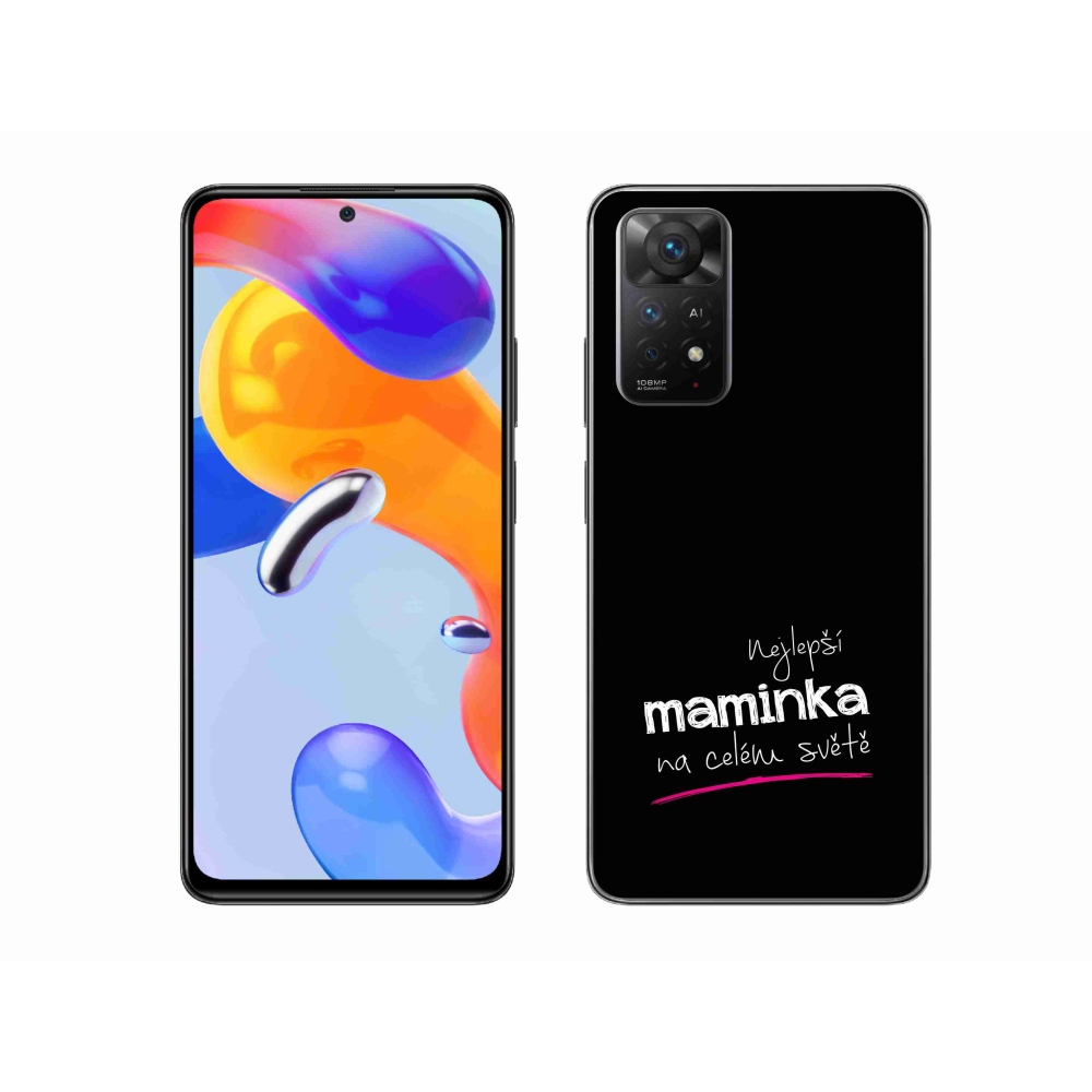 Gélový kryt mmCase na Xiaomi Redmi Note 11 Pro 4G/5G - najlepšia mamička 4 čierne pozadie