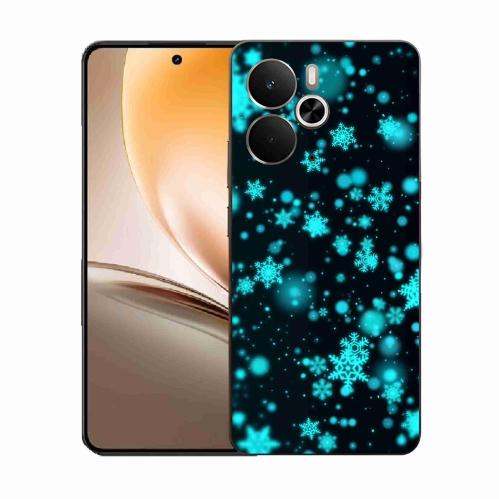 Gélový kryt mmCase na Realme 14 5G - snehové vločky 1