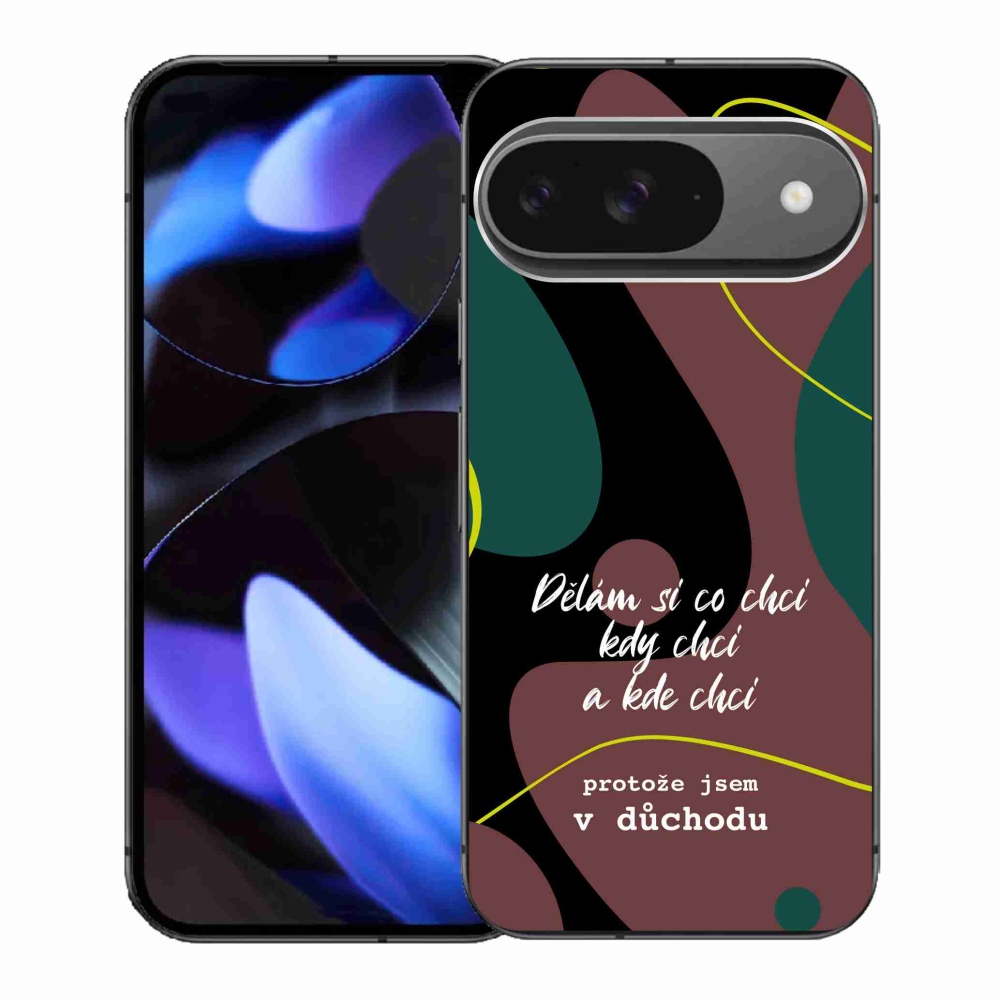 Gélový kryt mmCase na Google Pixel 9/9 Pro - vtipný text 10 čierne pozadie