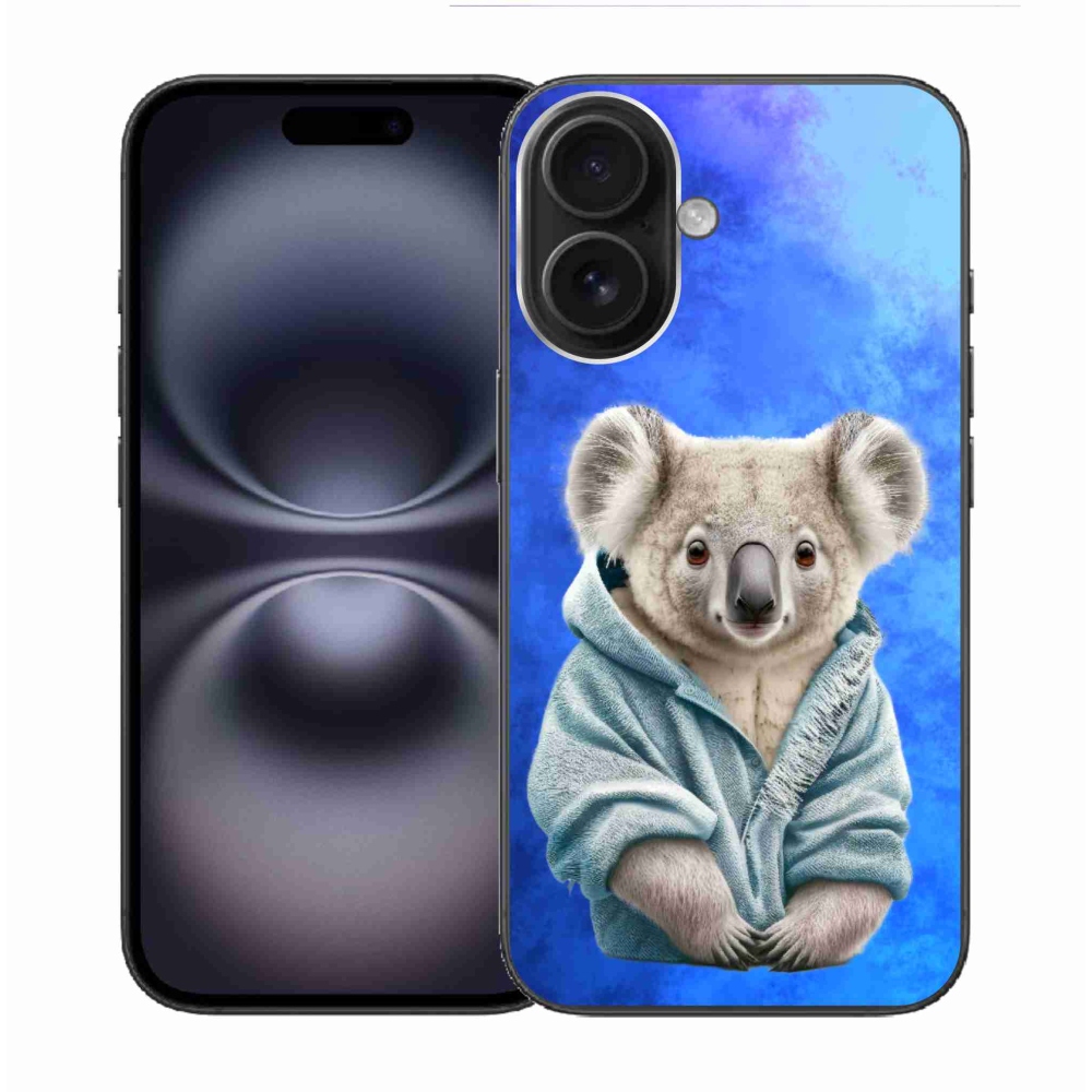 Gélový kryt mmCase na iPhone 16 - koala vo svetri