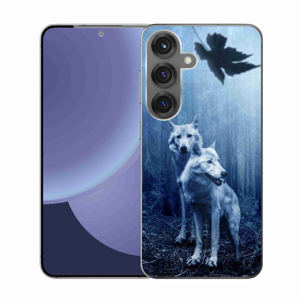 Gélový kryt mmCase na Samsung Galaxy S25 - vlci v lese