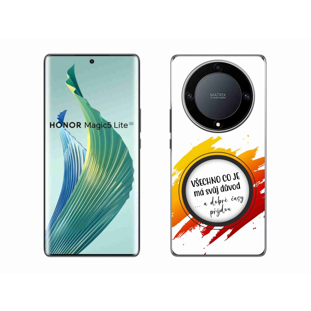 Gélový kryt mmCase na Honor Magic 5 Lite 5G - citát 3 biele pozadie