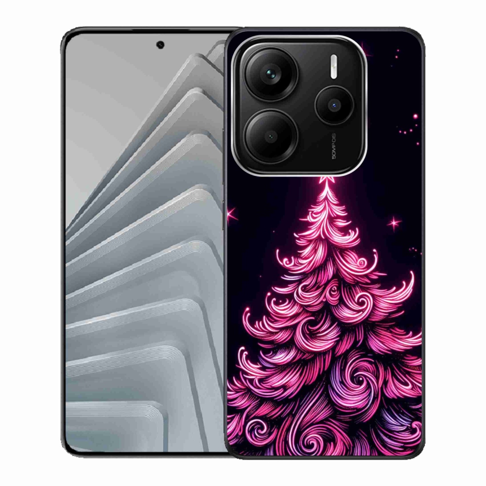 Gélový kryt mmCase na Xiaomi Redmi Note 14 5G - neonový vianočný stromček 2