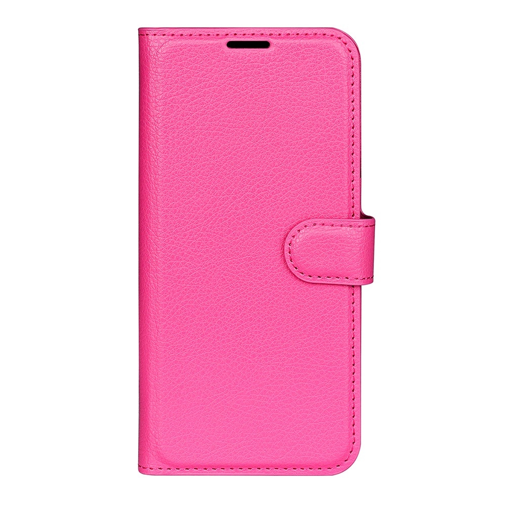 Litchi knižkové púzdro na Xiaomi Poco M7 Pro 5G - rose