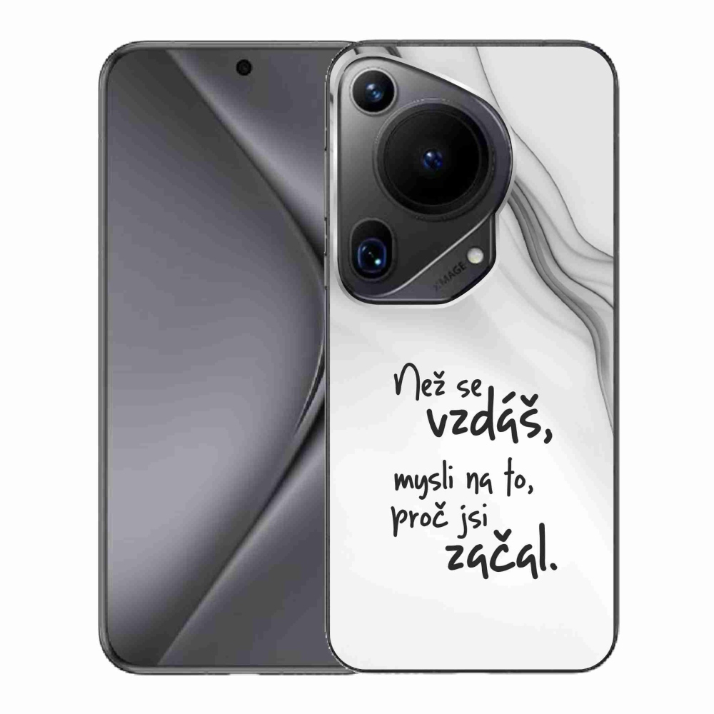Gélový kryt mmCase na Huawei Pura 70 Ultra - citát 2 biele pozadie
