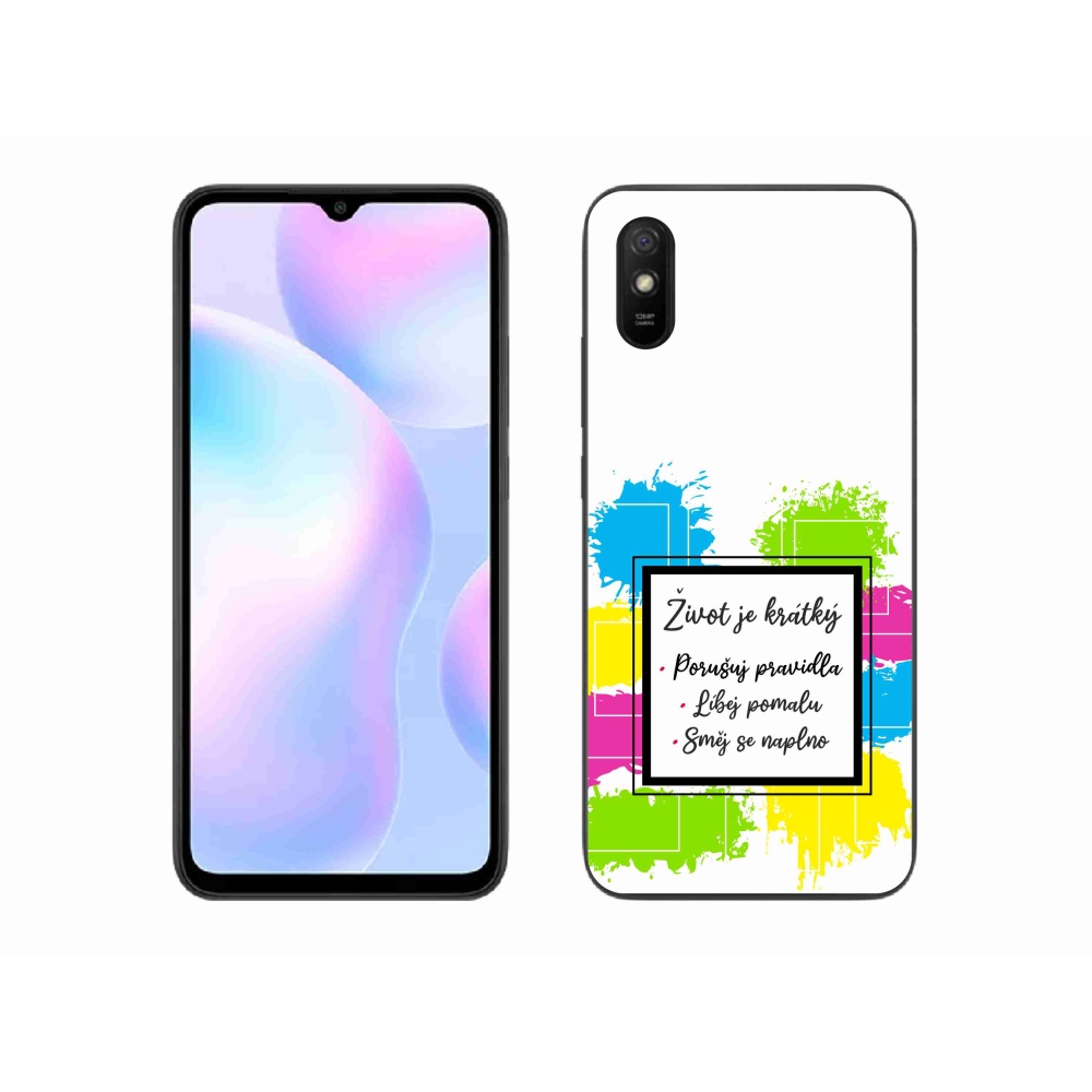 Gélový kryt mmCase na Xiaomi Redmi 9A - citát 5 biele pozadie