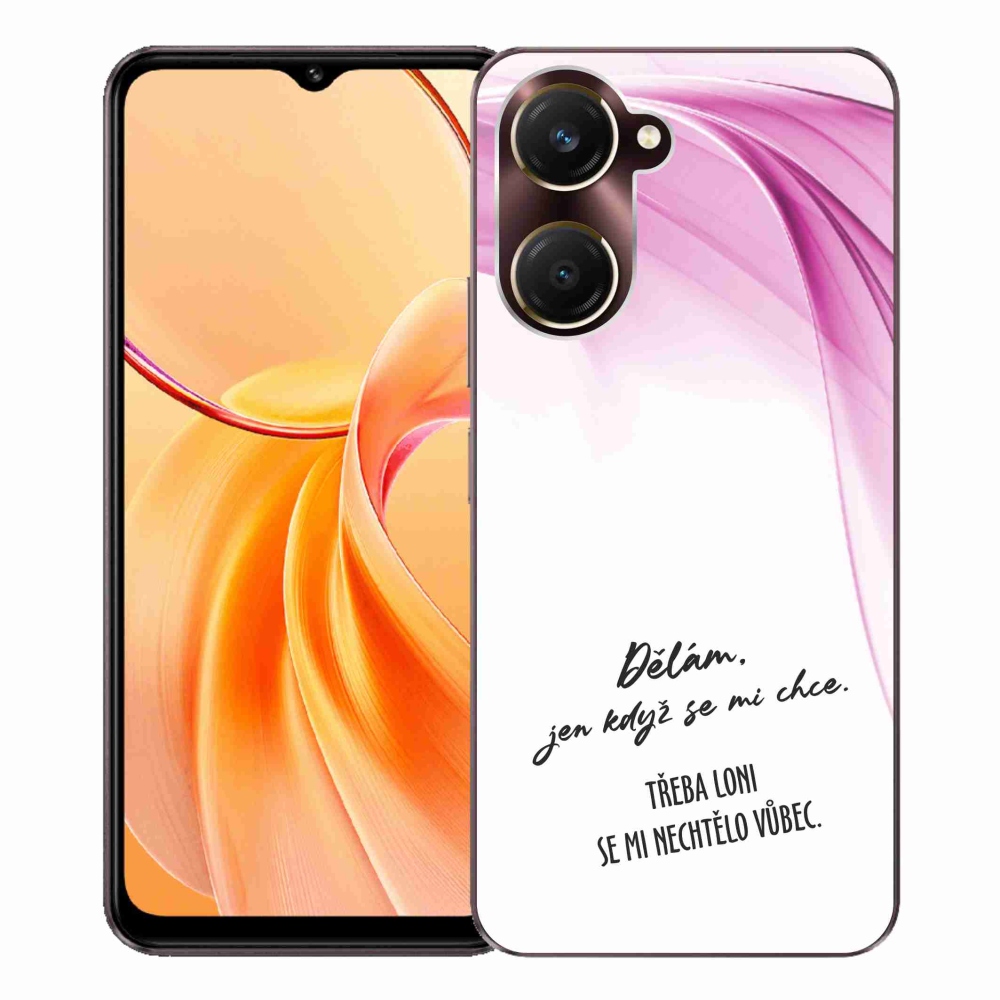 Gélový kryt mmCase na Vivo Y28s 5G - vtipný text 12 biele pozadie