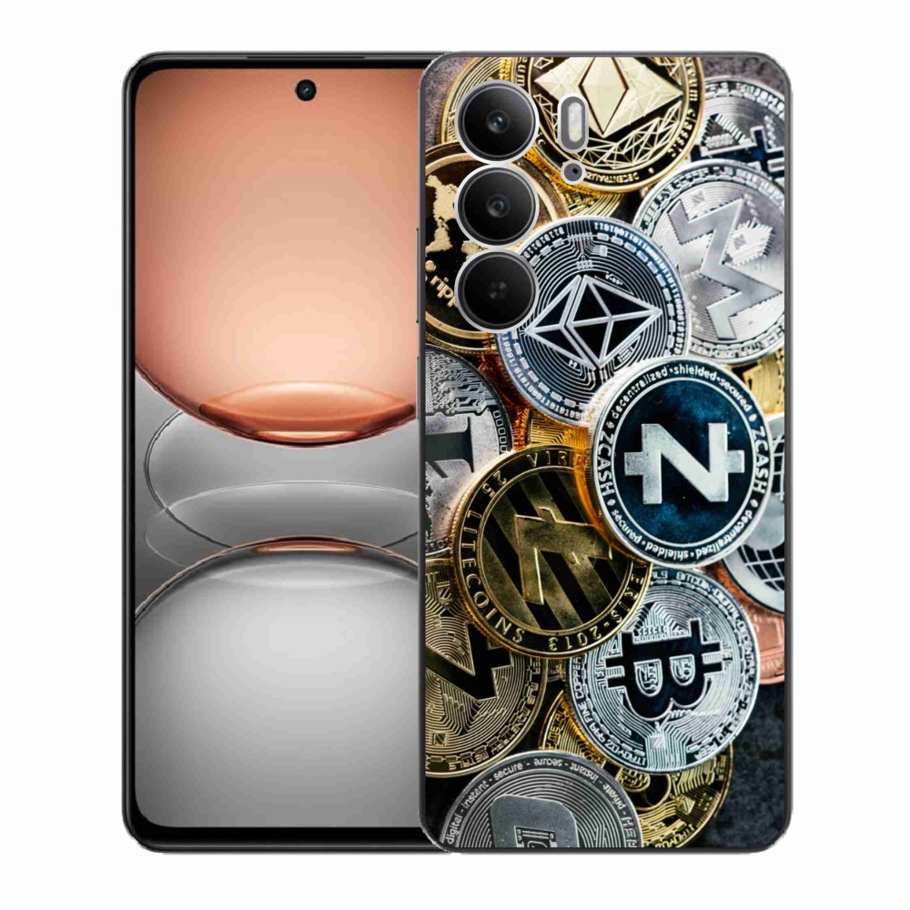 Gélový kryt mmCase na Realme C75 - kryptomeny