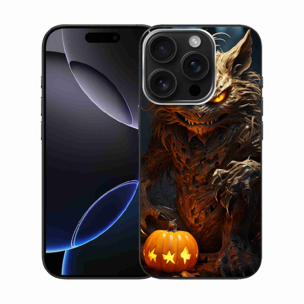 Gélový kryt mmCase na iPhone 16 Pro - halloweenska príšera