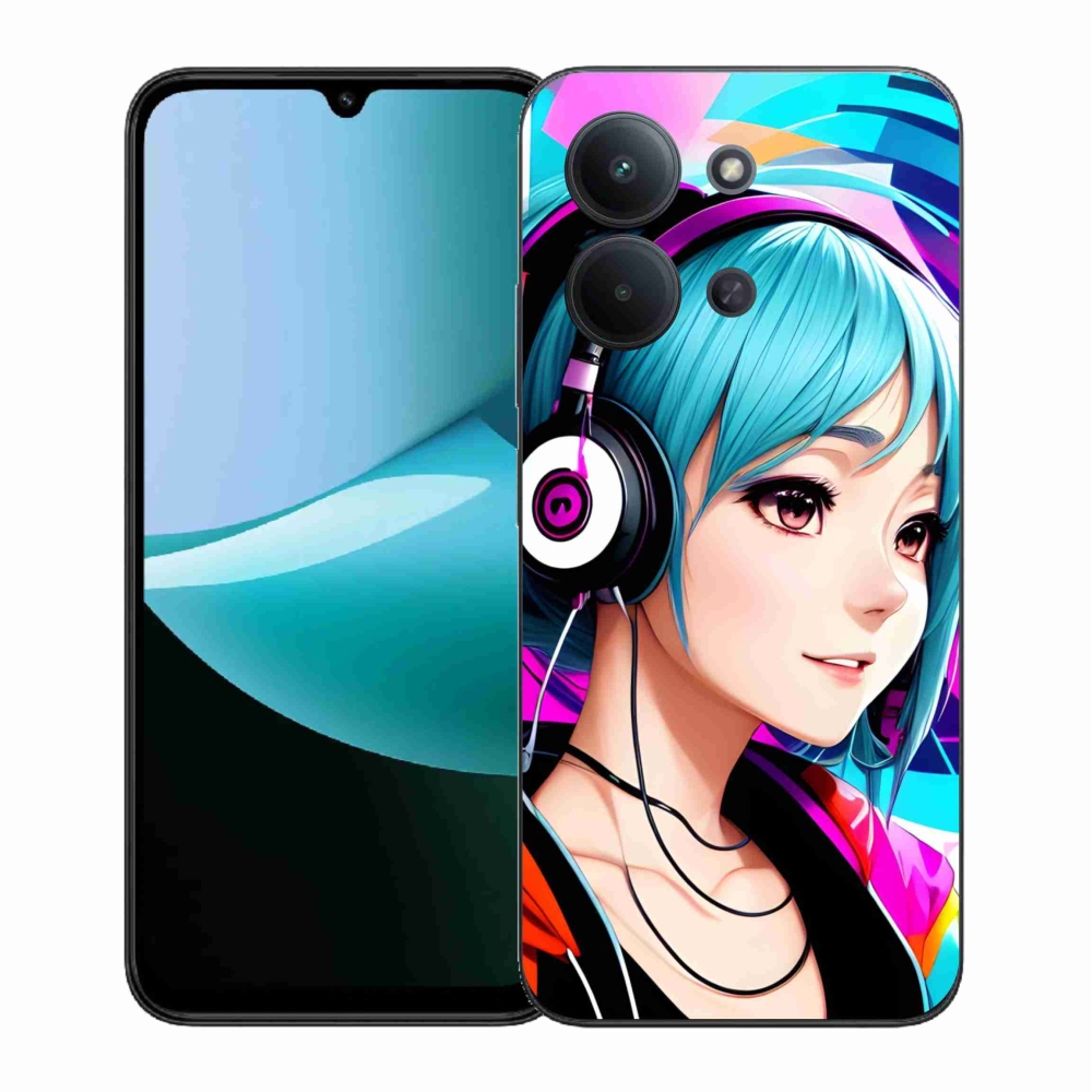 Gélový kryt mmCase na Xiaomi Redmi 15C 4G (171mm)/Poco C85 4G (171mm) - dievča so slúchadlami