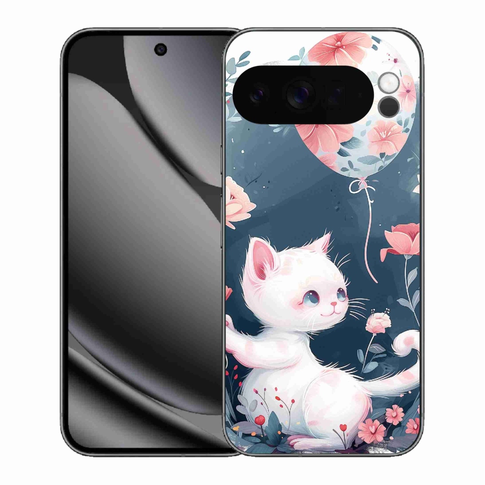 Gélový kryt mmCase na Google Pixel 10 Pro XL - mačiatko s balónikom