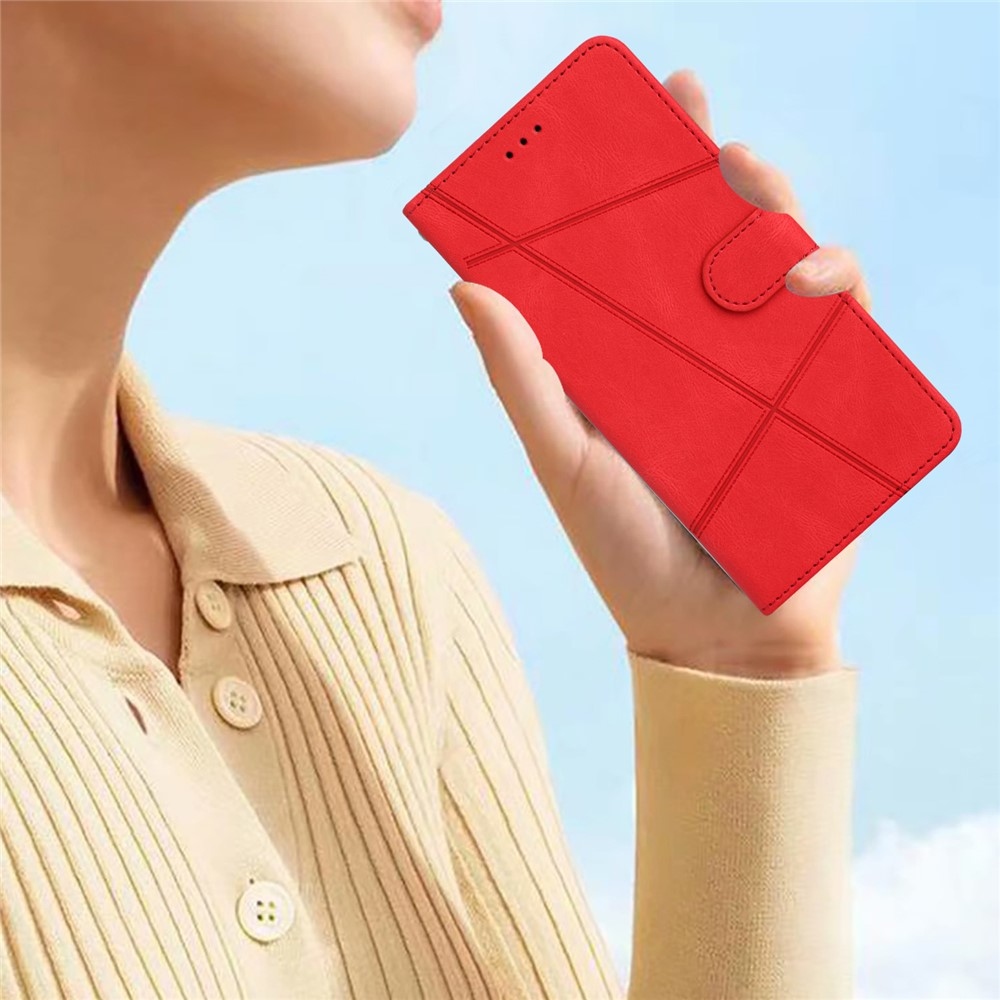 Line knižkové púzdro na Samsung Galaxy S25 FE - červené