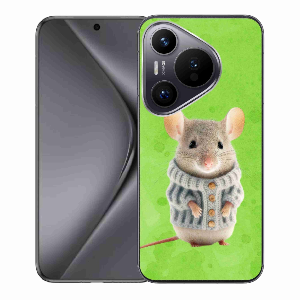 Gélový kryt mmCase na Huawei Pura 70 - myška vo svetri