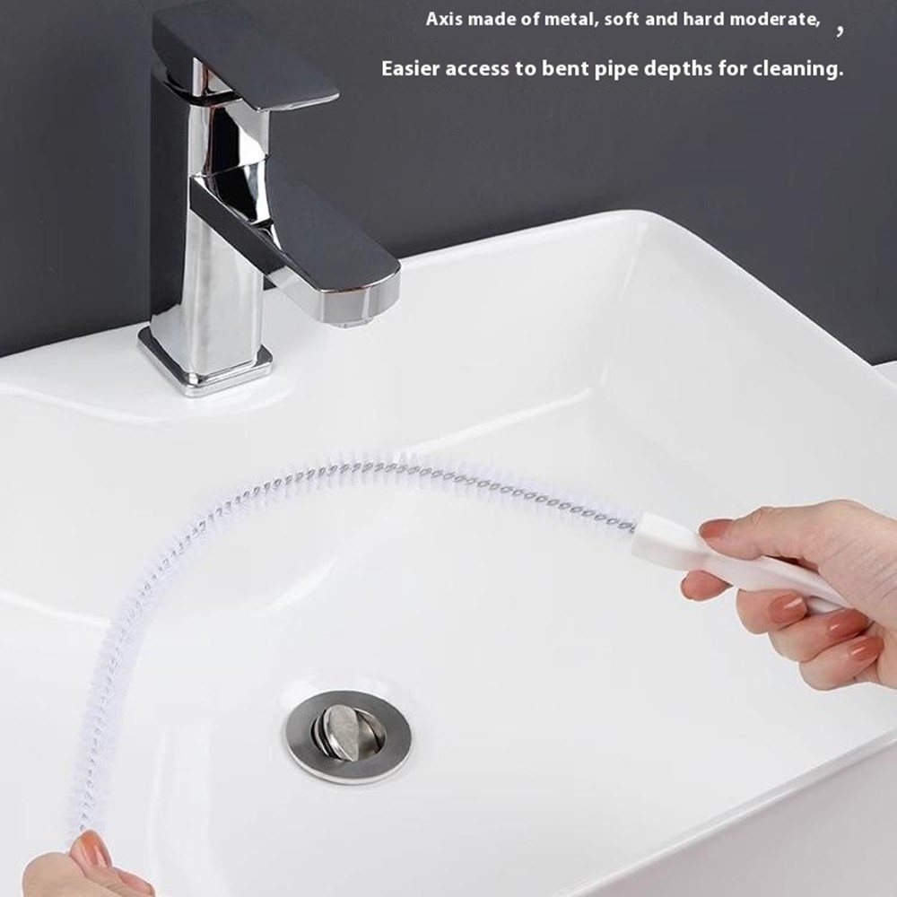 Flexibilná kefa na čistenie odpadov a sifónov pre domácnosť