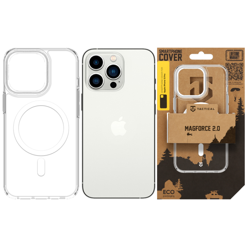 Tactical MagForce 2.0 Puzdro pre Apple iPhone 13 Pro strieborné