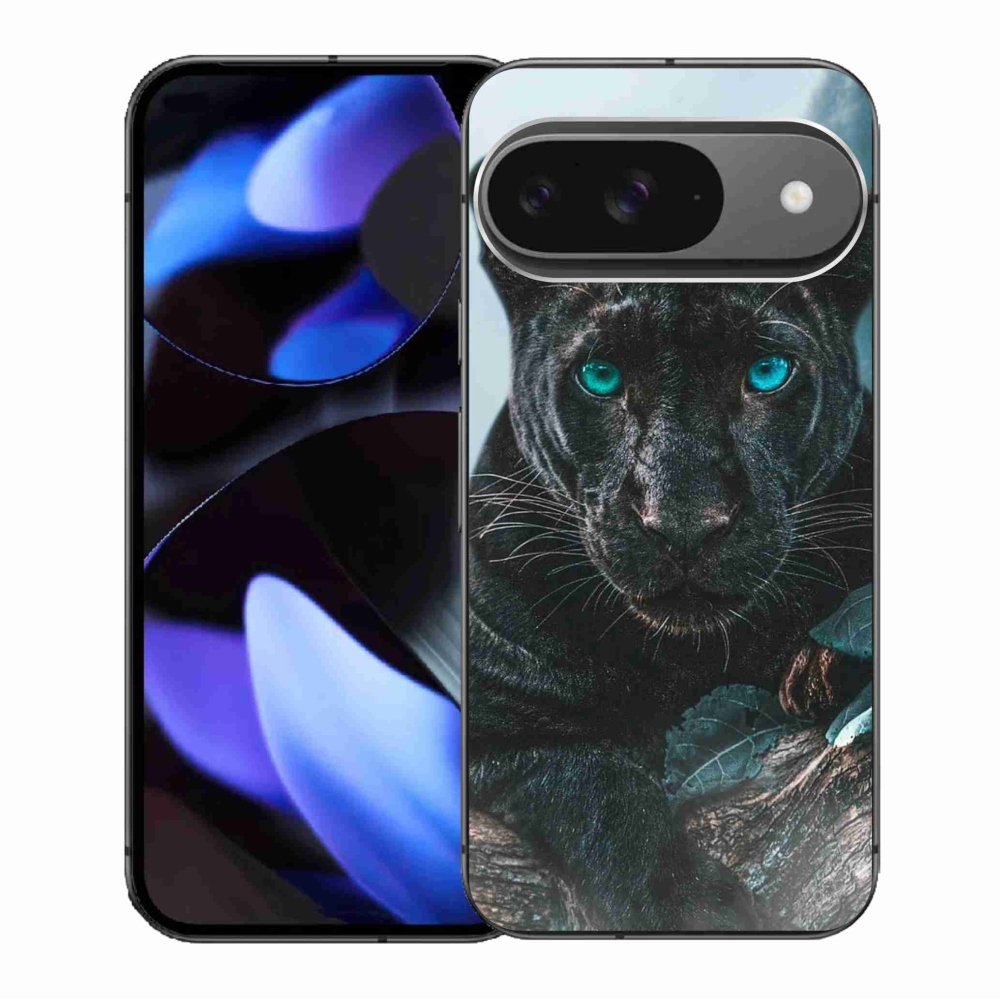 Gélový kryt mmCase na Google Pixel 9/9 Pro - čierny panter