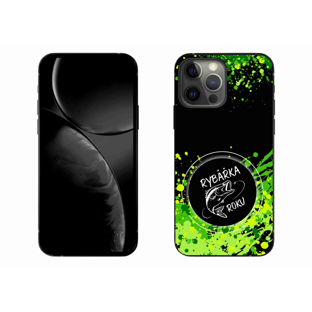 Gélový kryt mmCase na iPhone 13 Pro Max 6.7 - rybárka roku čierne pozadie