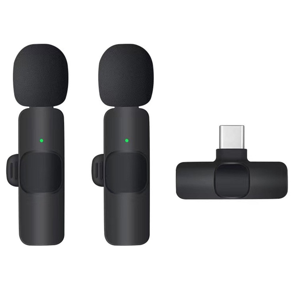 K1 bezdrôtový klopový mikrofón s redukciou šumu USB-C 2ks