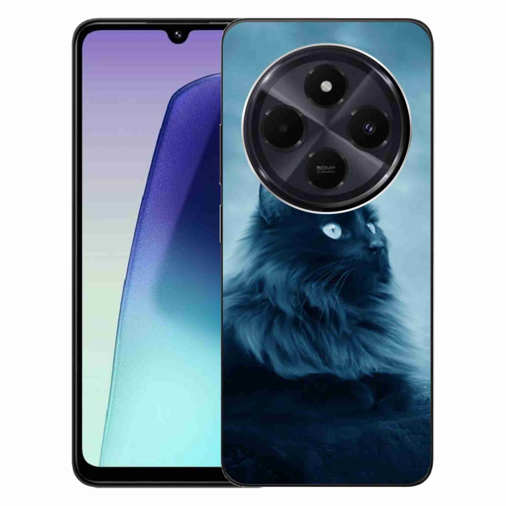 Gélový obal mmCase na Xiaomi Redmi 14C/Poco C75 - čierna mačka 1