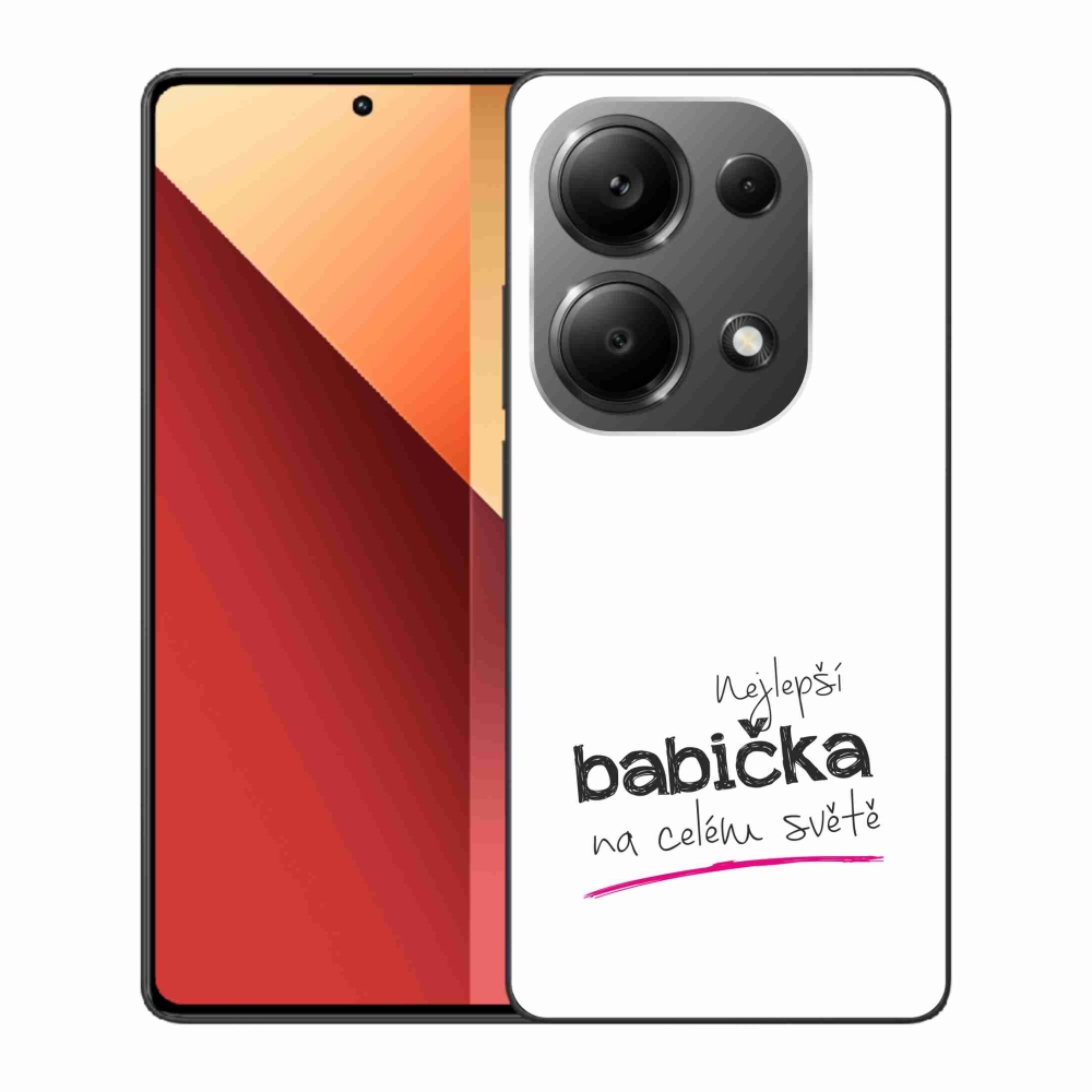 Gélový kryt mmCase na Xiaomi Redmi Note 13 Pro 4G/Poco M6 Pro - najlepšia babička 4 biele pozadie