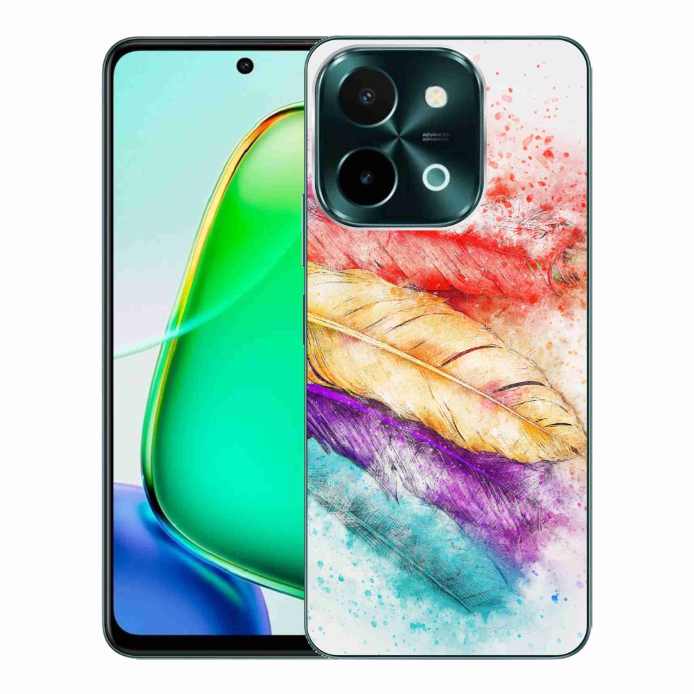 Gélový kryt mmCase na Vivo Y28 - farebné perie