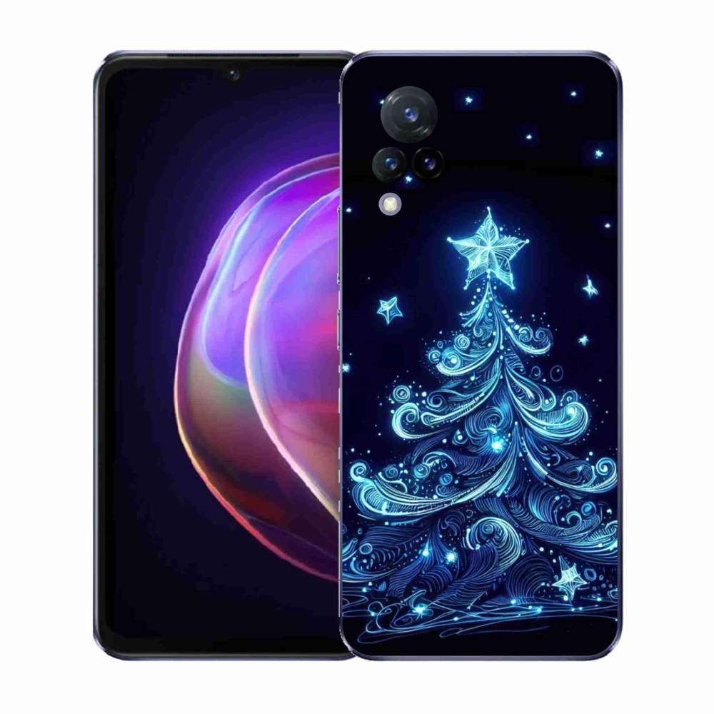 Gélový kryt mmCase na Vivo V21 4G/5G - neónový vianočný stromček 4