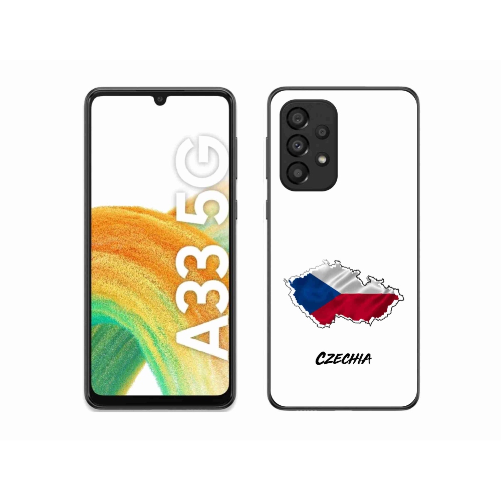 Gélový kryt mmCase na Samsung Galaxy A33 5G - Czechia biele pozadie