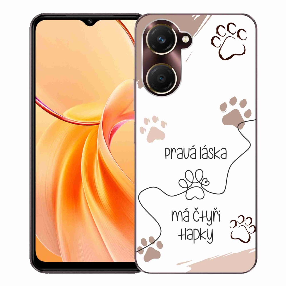 Gélový kryt mmCase na Vivo Y28s 5G - psí motív 1 biele pozadie