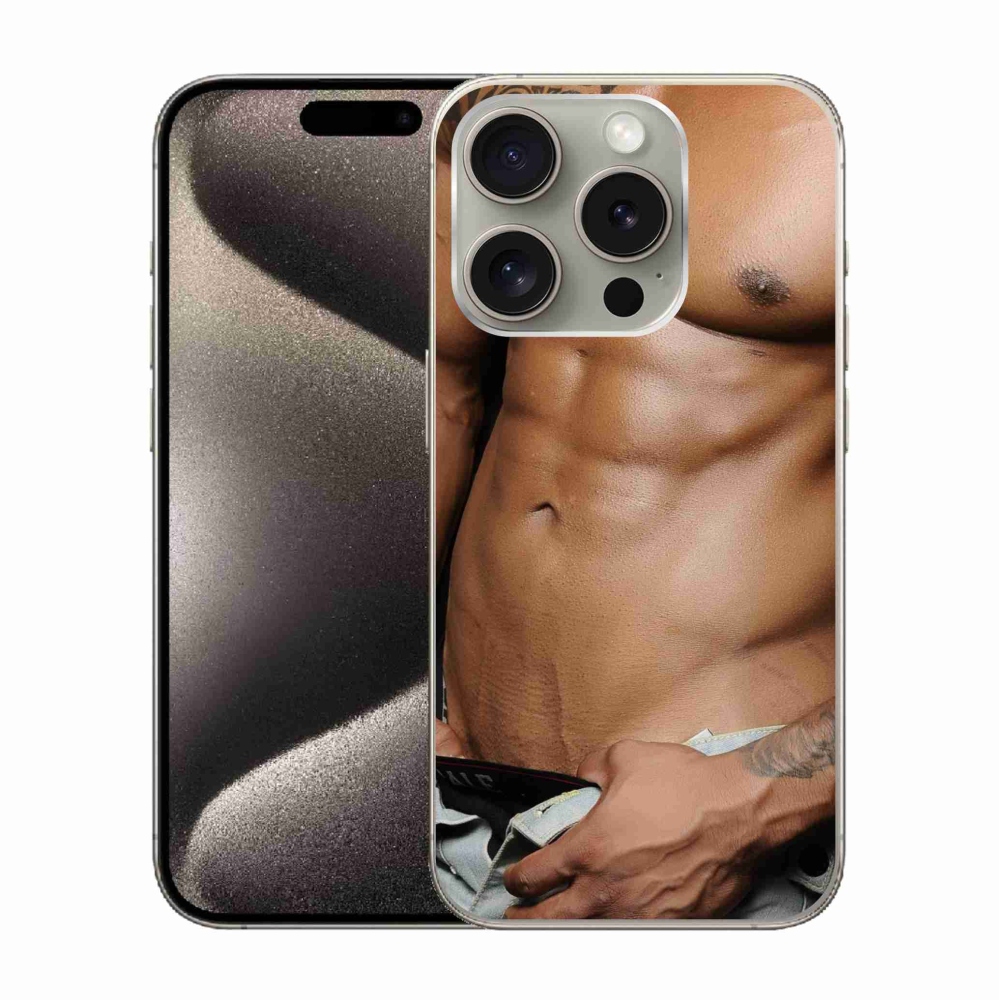 Gélový kryt mmCase na iPhone 15 Pro - sexy muž